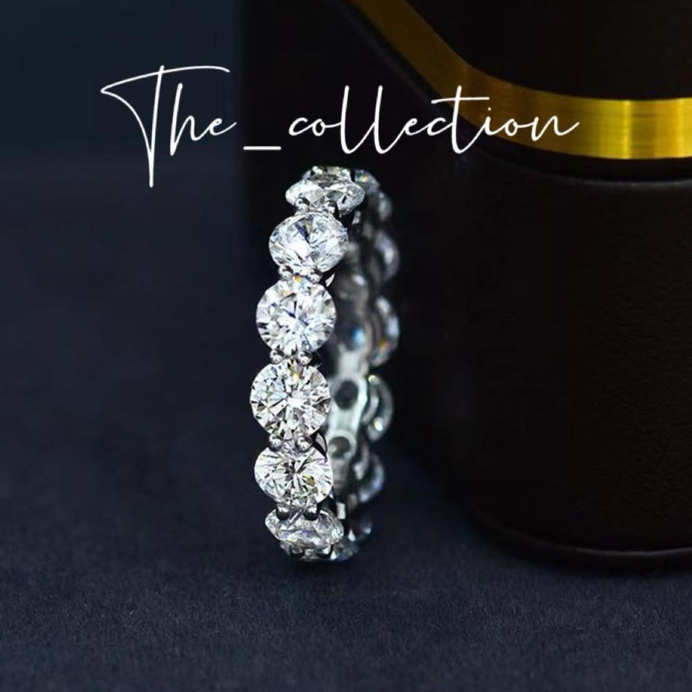 CLASSIC ETERNITY ROUND DIAMOND IN STERLING SILVER - Picture 6 of 6